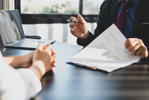 Employmnet law attorney reviewing severance agreement